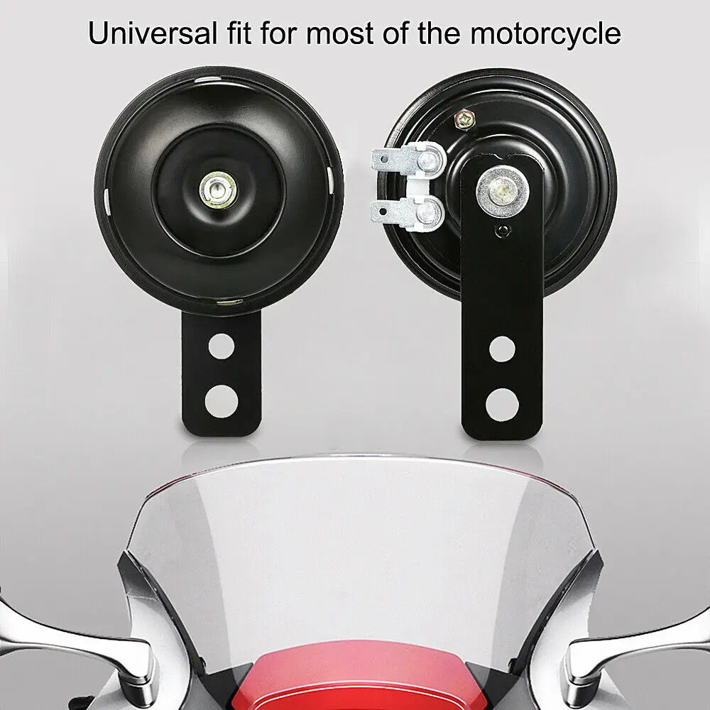 Motorcycle Scooter Bike Bicycle DC12V/1.5A 110dB Trumpet Electric Horn Black