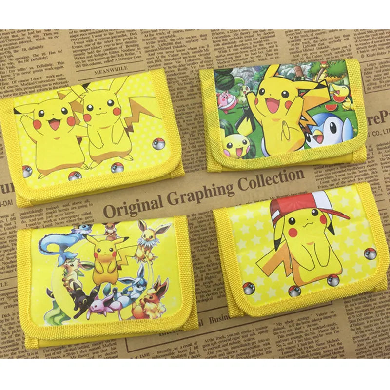 Pokemon Kids Wallet Janpan Anime Pikachu Figure Wallet Card Bag PVC Coin Purse Christmas Gifts for Kid Toy Random One