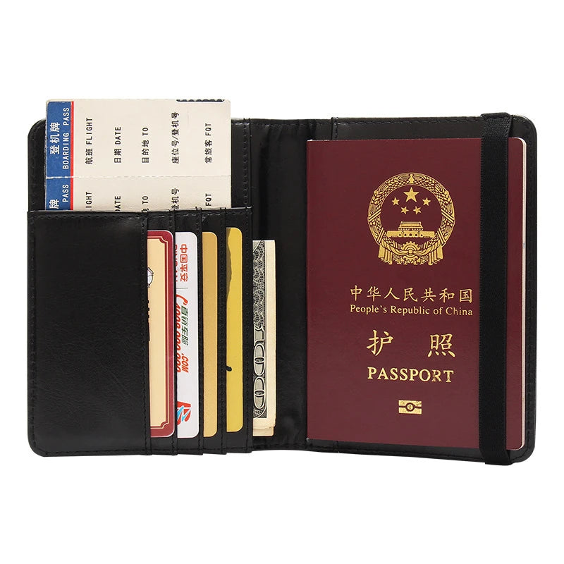 VM FASHION KISS USA RFID Passport Covers Holder Women Men Lettering Business ID Bank Card Storage Purse Case Travel Accessories