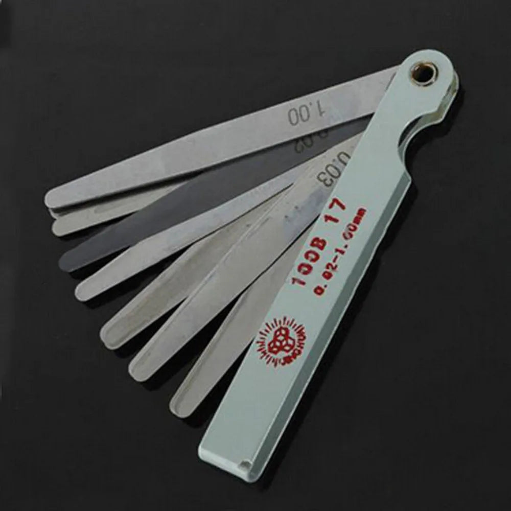 0.02 To 1mm 17 Blade Thickness Gap Metric Filler Feeler Gauge Measure Tool For Feeler Gauge Valve Shim Use