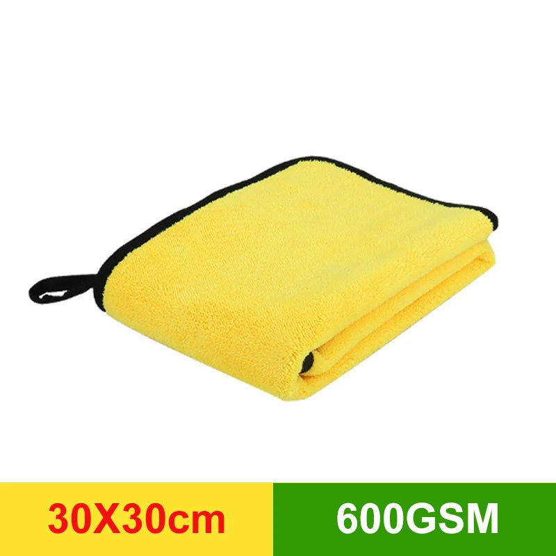 30x30/40/60CM Car Wash Microfiber Towel Car Cleaning Drying Cloth Hemming Car Care Cloth Detailing Car Wash Towel