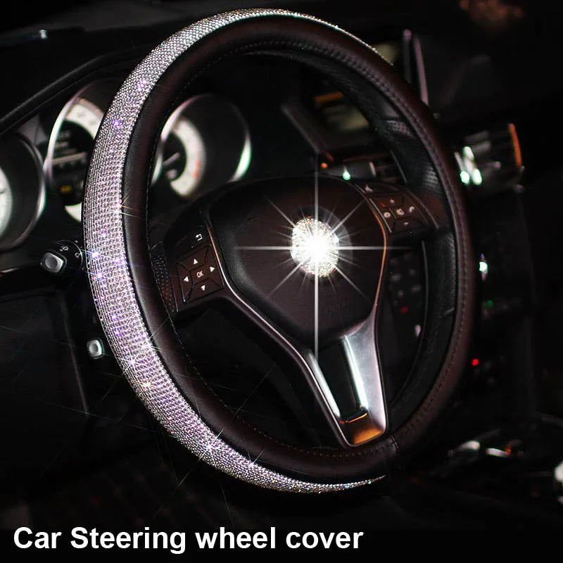 Creative Bling Crystal Diamond Car Ornaments Decoration Car Tissue Box Paper Holder Storage Rhinestone Car Interior Accessories