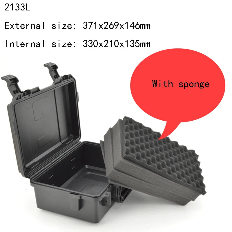 ABS Plastic Safety Equipment Tool Box Waterproof Sealed ToolBox Impact Resistant Tool Case Suitcase with Pre-cut Sponge