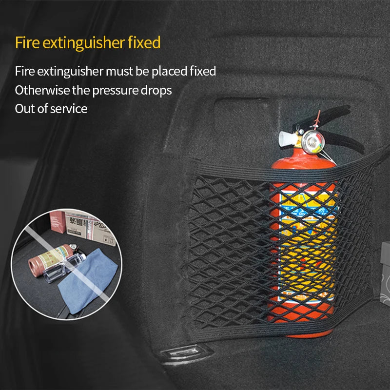 Car Trunk Storage Bag Nylon Mesh Nets Auto Trunk Rear Organizer Elastic String Luggage Holder Pocket for Car Stowing Tidying