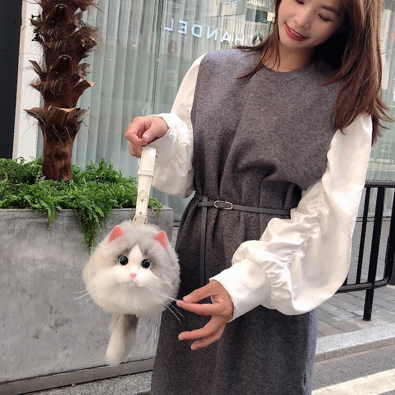 Women's luxury bags luxury designer handbag for Women's bag cat  Bags for women faux fur bag Irresistible you bag