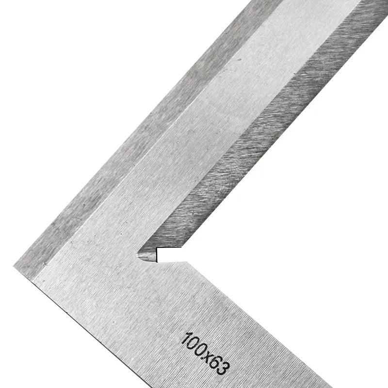 High quality Silver Tone Stainless Steel 100 x 63mm Bladed L Square Ruler