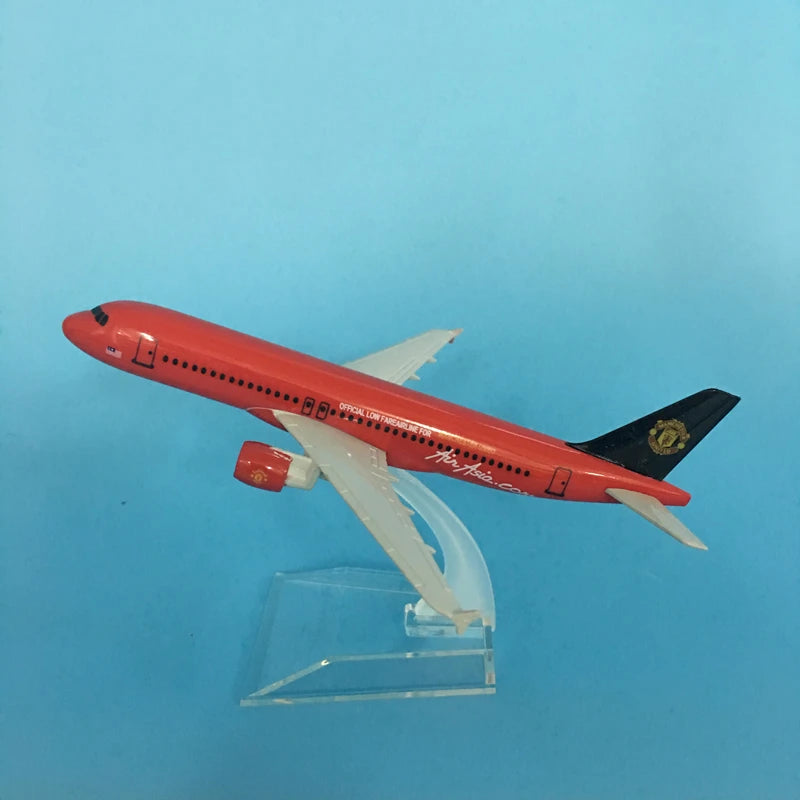 JASON TUTU 16cm AirAsia Airbus A320 Airplane Model Airplane Diecast Metal 1/400 Scale Planes