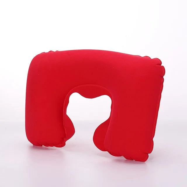 Sale 1PC Headrest Soft U Shaped Cushion Air Flight Inflatable Pillows Car Nursing Cushion Travel Pillow Support Neck