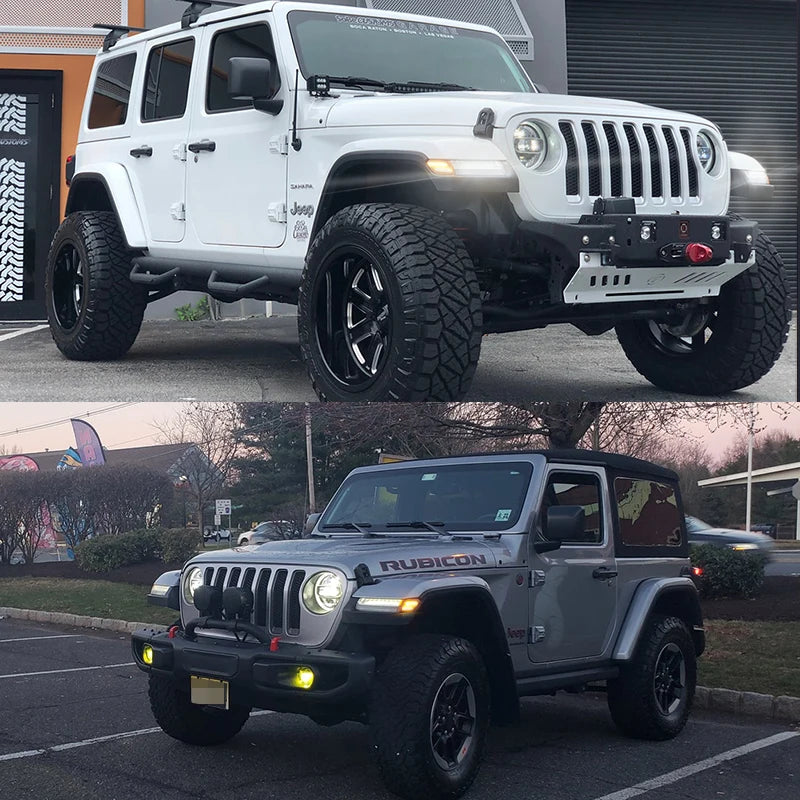 Amber LED Car Front Fender Side Marker Lights For Jeep Wrangler JL 2018-up For Jeep Gladiator JT 2020-up Turn Signal Lights 12V