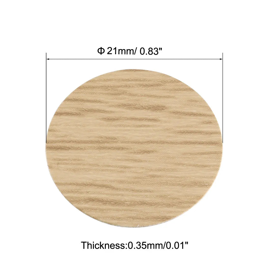 Uxcell 54 in 1 Self-adhesive Screw Hole Stickers,1-Table Self-adhesive Screw Covers Caps Dustproof Sticker 21mm Deep Oak