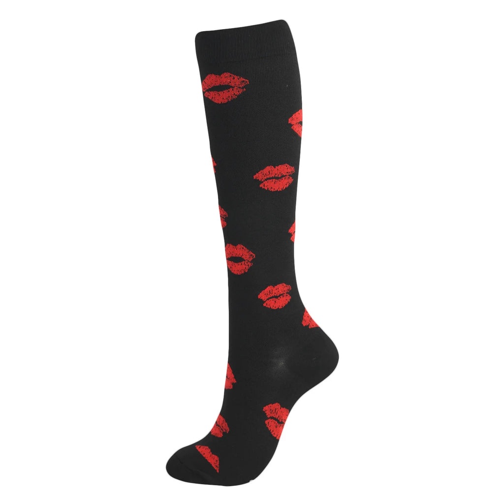 50 Style Antifatigue Unisex Compression Socks Fit for Nurses Flight Travel Medical Varicose Veins Leg Relief Pain Knee Stockings