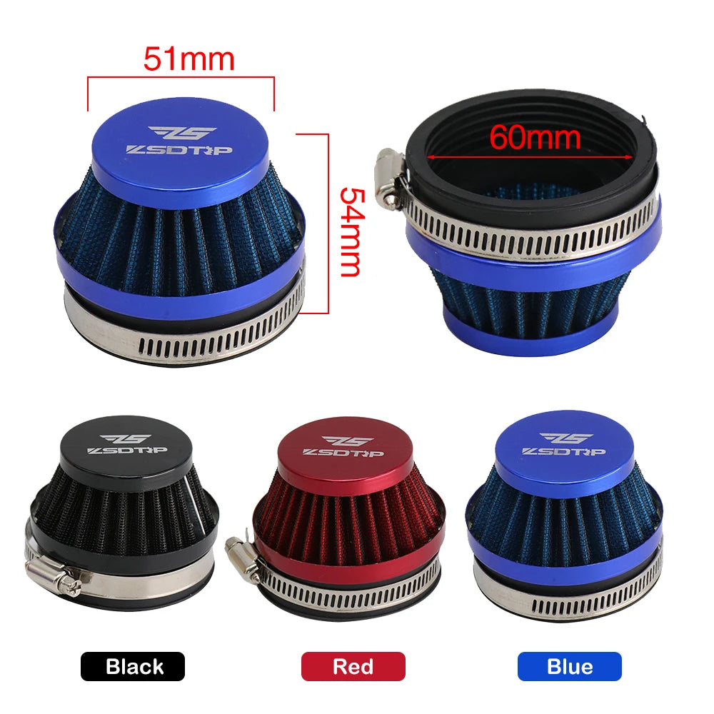 ZSDTRP 32 35 38 42 45 48 55mm 60mm Steel Air Filter For 2 Stroke Engine PWK 21/24/26/28/30mm PE28 PE30 Carburetor  ATV UTV Quad