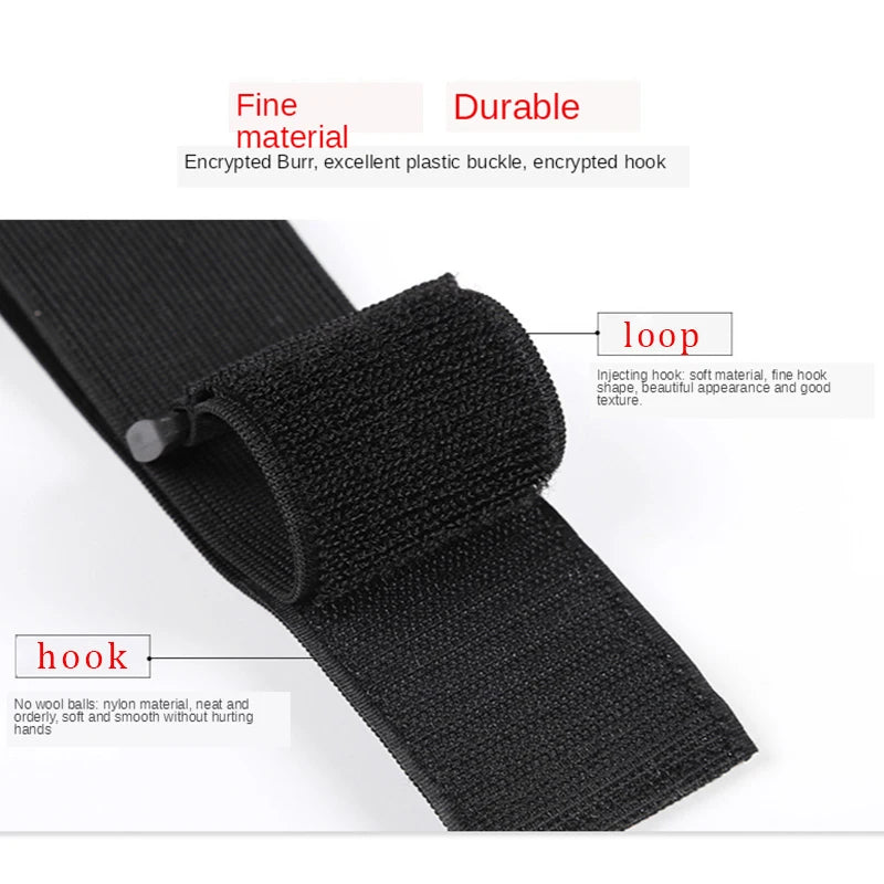 High Quality Nylon Elastic Band Customizable Hook Loop Reverse Buckle Cable Ties Straps Adjustable Magic Sticky Fastener Tape