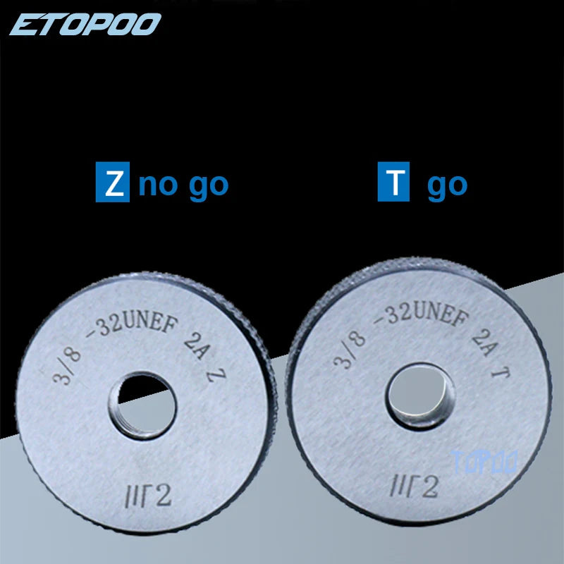 2pcs/set American Standard Thread Ring Gage TPI Thread Ring Gauge GO-NOGO RING GAUGE 1/8 1/4 3/8 1/2 3/4 7/8 UNC UNF UNEF Gauge