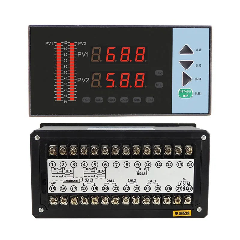 liquid level controller dual channels 4-20mA display meter 2 ways input pressure display meter with 4 relays output
