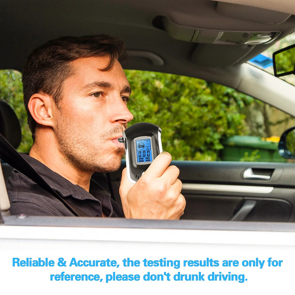Smart Digital Breath Alcohol Tester LCD Screen Manual Breath Drunk Driving Analyzer LCD Screen Professional AT6000