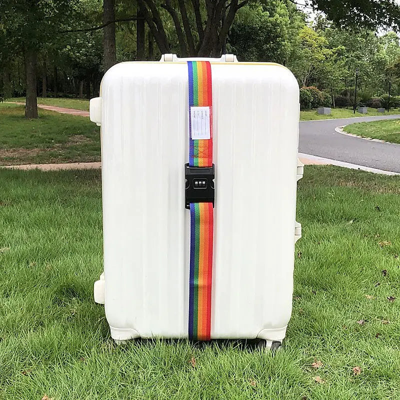 High Quality 2M Rainbow Password Lock Packing Luggage Bag with Luggage Strap 3 Digits Password Lock Buckle Strap Baggage Belts