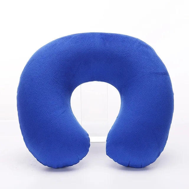 Sale 1PC Headrest Soft U Shaped Cushion Air Flight Inflatable Pillows Car Nursing Cushion Travel Pillow Support Neck