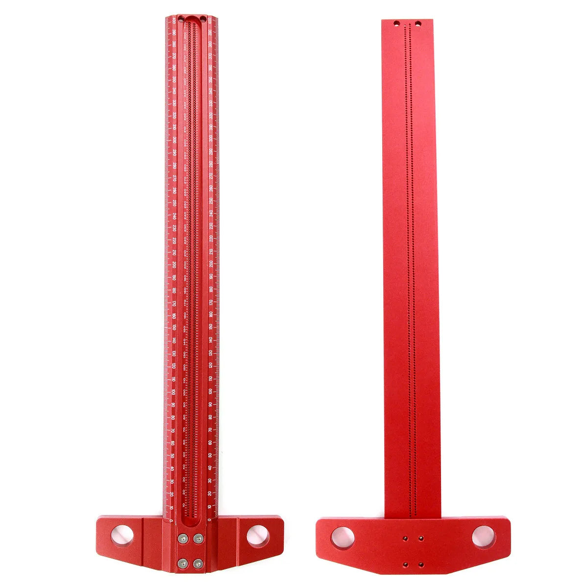 Aluminium Alloy T Hole Positioning Metric Measuring Ruler 300-600mm Precision Marking T-Rule Scriber Ruler Woodworking Tool