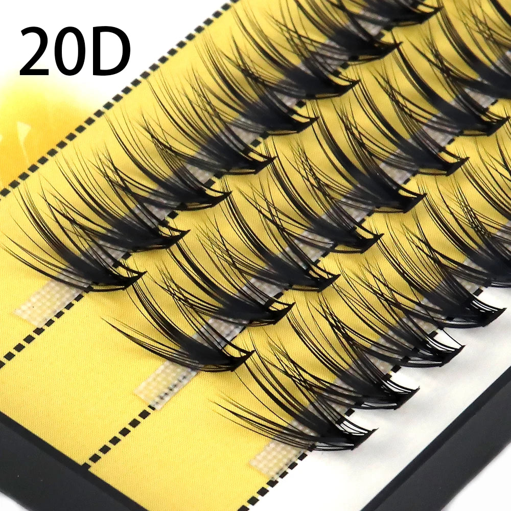 20/30D Mink Eyelashes Natural Russian C/D Volume False Eyelash Cluster Professional Eyelashes Extension Makeup Lashes Wholesale