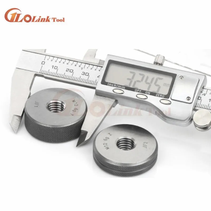 M2.5 M3 M4 M5 M6 M7 M8 M10 M14 M16 M18 M20 6G-6H thread ring gage thread ring gauge RING GO-NOGO GAUGE 6g measure gauge 2pcs/set