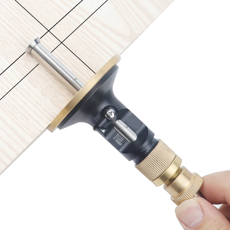 Precision European Scriber Ruler Marking Gauge Fine-tuning Automatic Alloy Line Scribing Depth Carpentry Measurement Tools