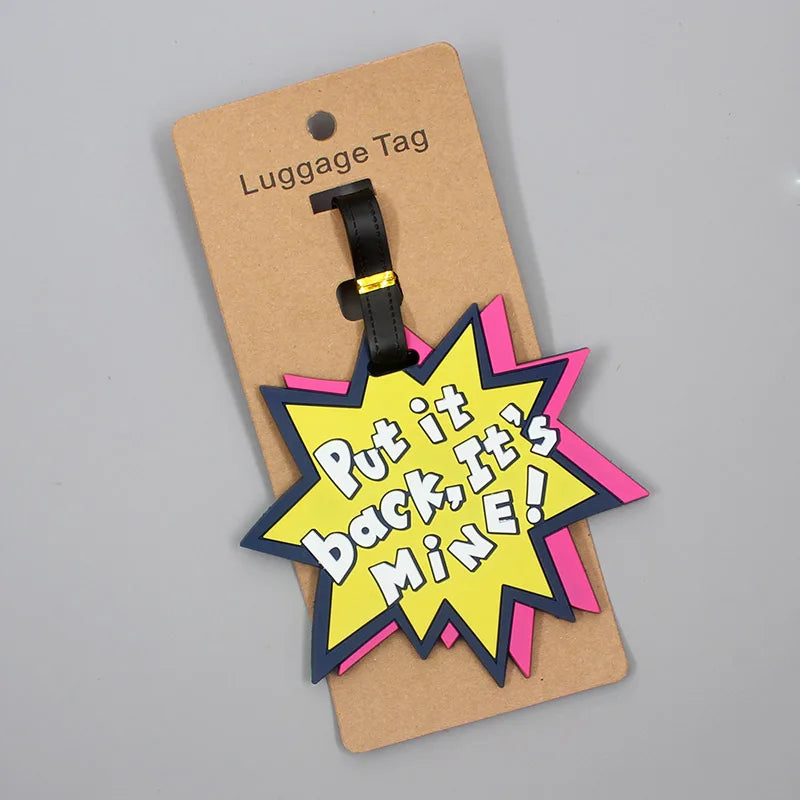 Travel Accessories “IT'S NOT YOURS” Luggage Travel Tag Silica Gel Suitcase ID Addres Holder Baggage Boarding Tag Portable Label