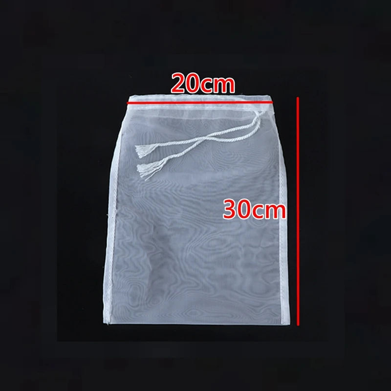 100/200/300/500 Mesh Nylon Filter Nut Milk Bag Net Yogurt Tea Beer Coffee Oil Food Filter Strainers Mesh Kitchen Strainer Bags