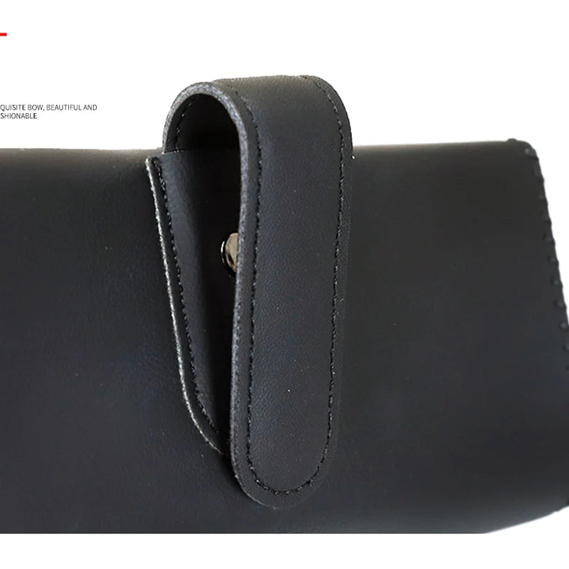 Cute Bowknot Car Glasses Box Universal Leather Sunglasses Case Storage Holder Bag Sunshade Organizer Auto Interior Accessories
