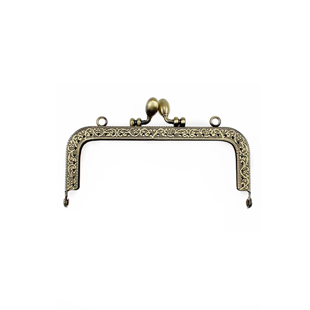 5Pcs 8.5/10.5/12.5/15/18CM Rectangle Metal Flower Buds Kiss Clasp Lock For Purse Replacement Clutch Bag DIY Accessories
