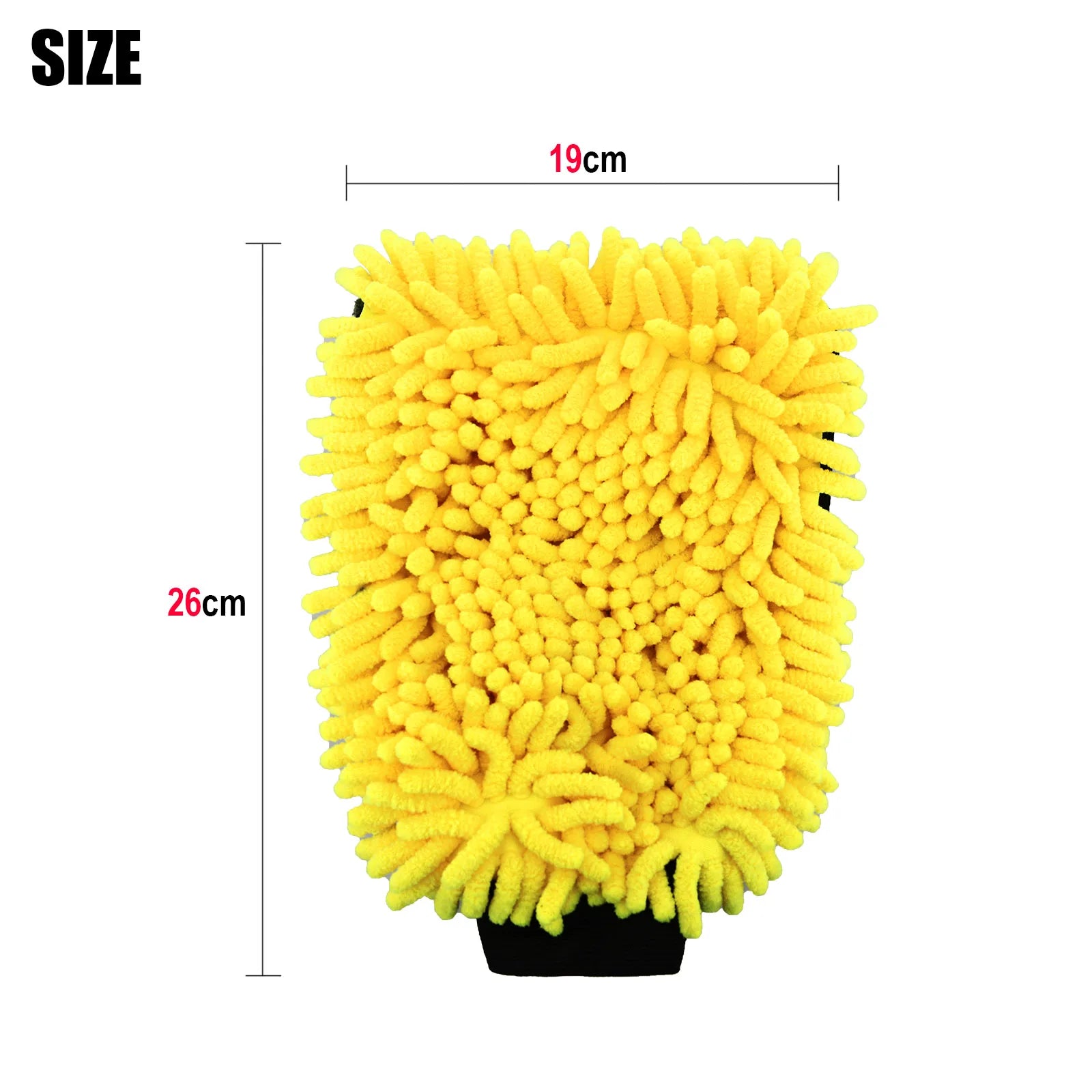 Microfiber Car Wash Mitt Ultrafine Fiber Chenille Wash Glove Soft Mesh Backing No Scratch for Car Wash and Cleaning