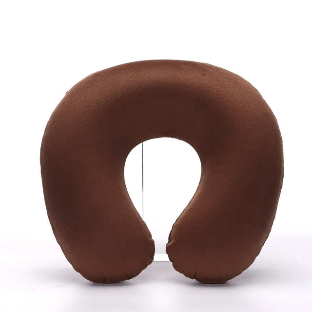 Sale 1PC Headrest Soft U Shaped Cushion Air Flight Inflatable Pillows Car Nursing Cushion Travel Pillow Support Neck