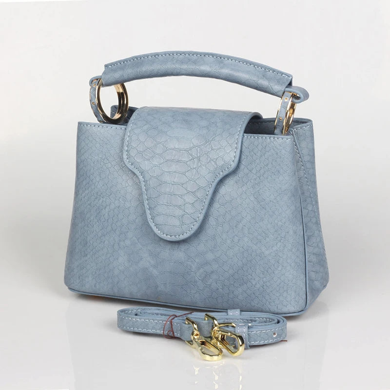 TOPHIGH Luxury Design Handbags For Women Ostrich/Snake/Crocodile Pattern Leather Shoulder Bags for Party Hot Sales Bolsas