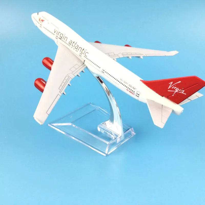 JASON TUTU 16cm Virgin Atlantic Boeing 747 Airplane Model Airplane Diecast Metal 1/400 Scale Planes