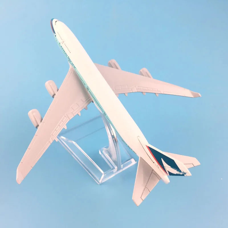 JASON TUTU 16cm Cathay Pacific B747 Model Airplane Diecast Metal 1/400 Scale Planes ﻿