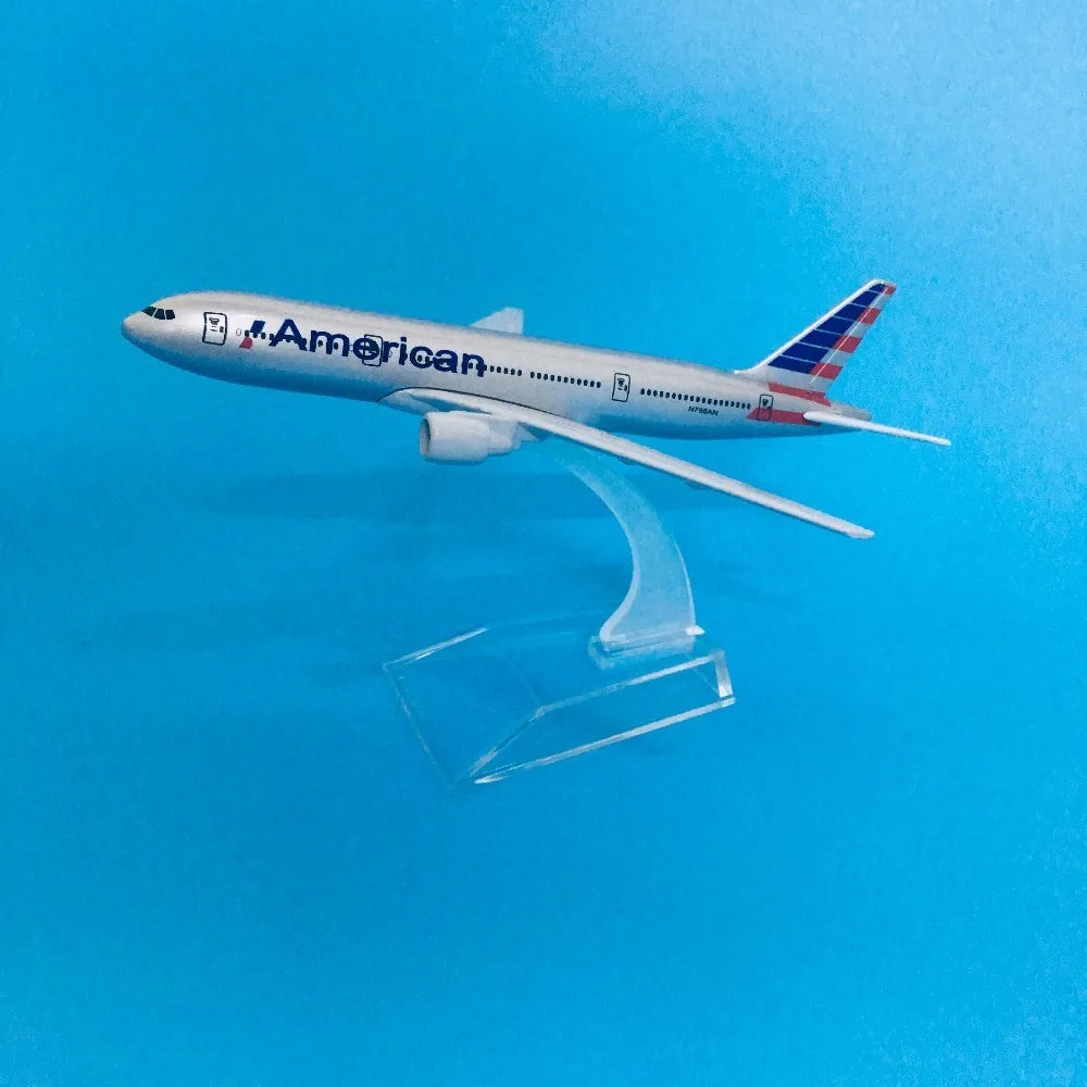 JASON TUTU 16cm  American Boeing 777 Aircraft Model Planel Airplane Diecast Metal 1/400 Scale Planes