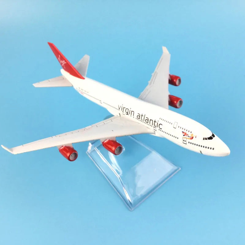 JASON TUTU 16cm Virgin Atlantic Boeing 747 Airplane Model Airplane Diecast Metal 1/400 Scale Planes