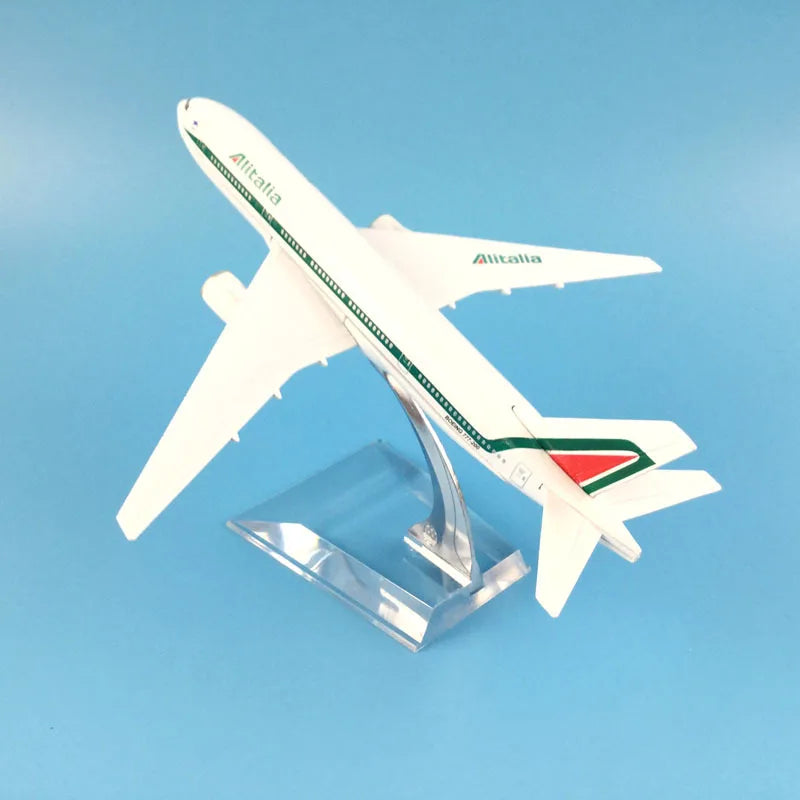 JASON TUTU 16cm  Alitalia Boeing 777  Airways Airplane Model Plane Diecast Metal 1/400 Scale Planes