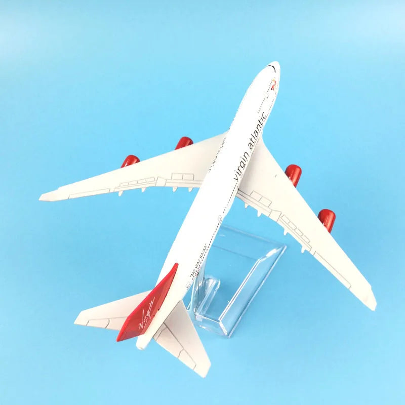 JASON TUTU 16cm Virgin Atlantic Boeing 747 Airplane Model Airplane Diecast Metal 1/400 Scale Planes