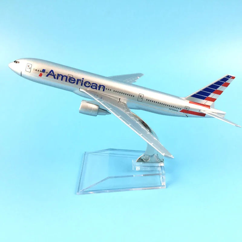 JASON TUTU 16cm  American Boeing 777 Aircraft Model Planel Airplane Diecast Metal 1/400 Scale Planes