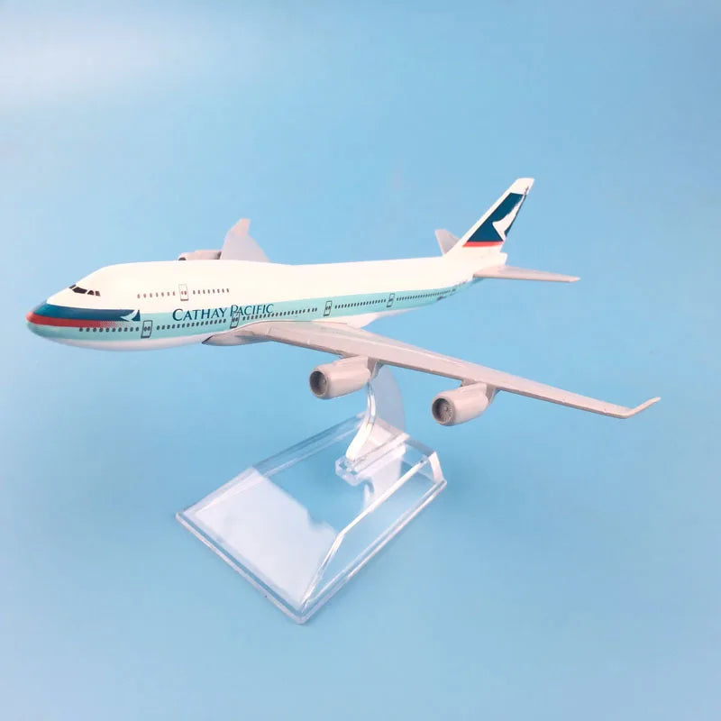 JASON TUTU 16cm Cathay Pacific B747 Model Airplane Diecast Metal 1/400 Scale Planes ﻿