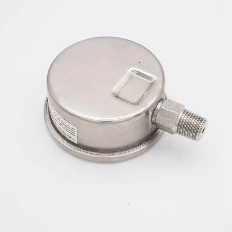 1/8" 1/4" BSPT/NPT 60mm Dial -1 To 600 Bar Pressure Gauge 304 Stainless Bar PSI N2 Steam Brewing Pneumatic