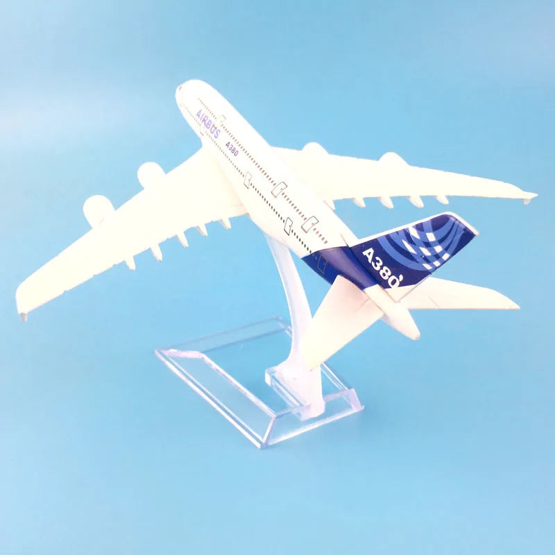 JASON TUTU 16cm Airbus A380 Plane Aircraft Model Airplane Diecast Metal 1/400 Scale Planes