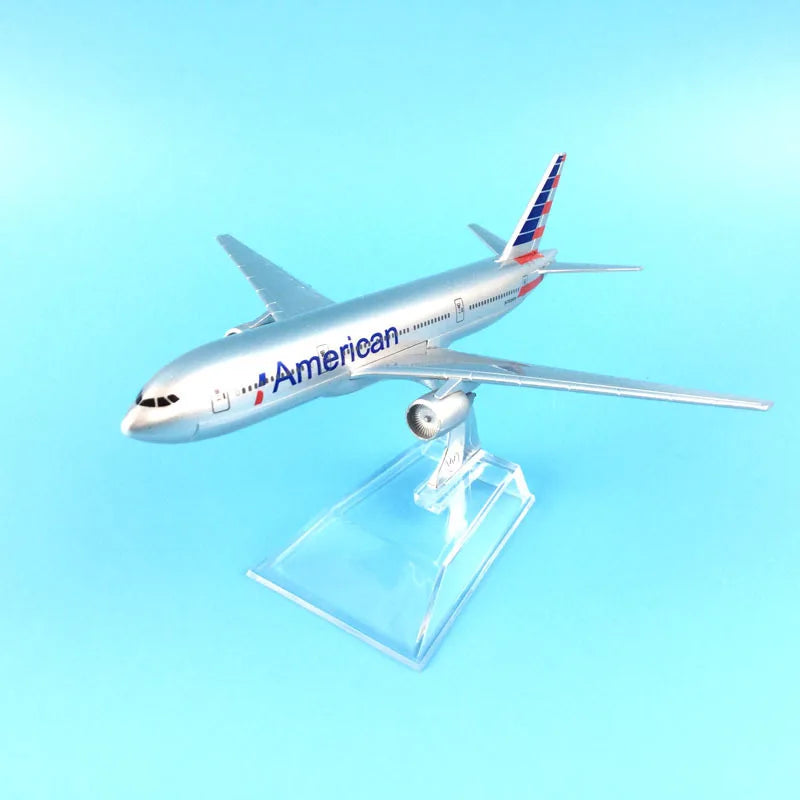 JASON TUTU 16cm  American Boeing 777 Aircraft Model Planel Airplane Diecast Metal 1/400 Scale Planes