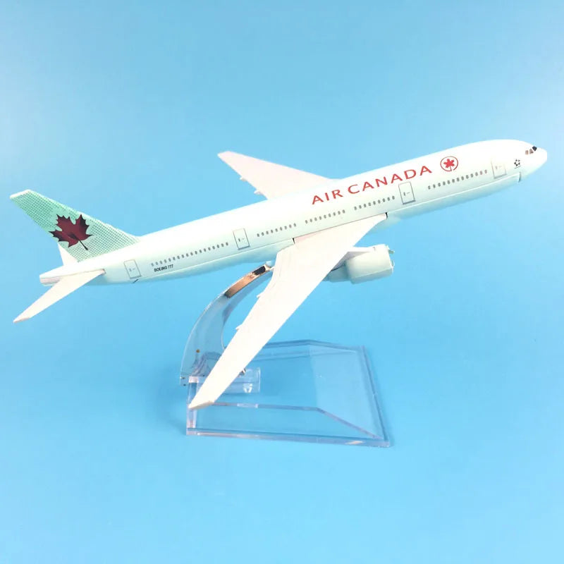 JASON TUTU 16cm  Canada Boeing 777 Aircraft Model Planel Airplane Diecast Metal 1/400 Scale Planes