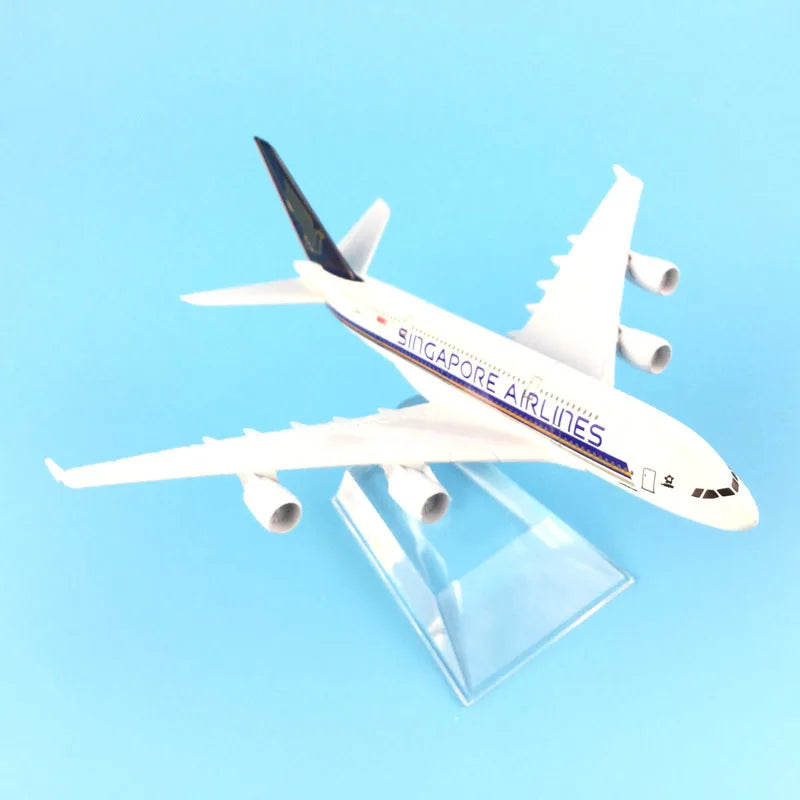 JASON TUTU 16cm Singapore Airways A380 Airbus Aircraft Model Planel Airplane Diecast Metal 1/400 Scale Planes