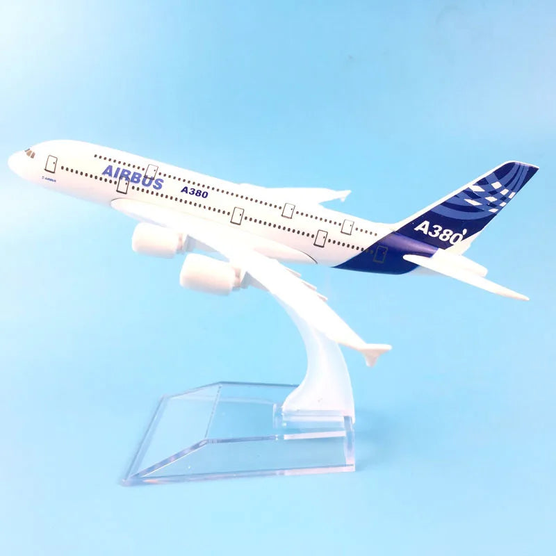 JASON TUTU 16cm Airbus A380 Plane Aircraft Model Airplane Diecast Metal 1/400 Scale Planes