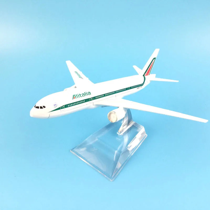 JASON TUTU 16cm  Alitalia Boeing 777  Airways Airplane Model Plane Diecast Metal 1/400 Scale Planes
