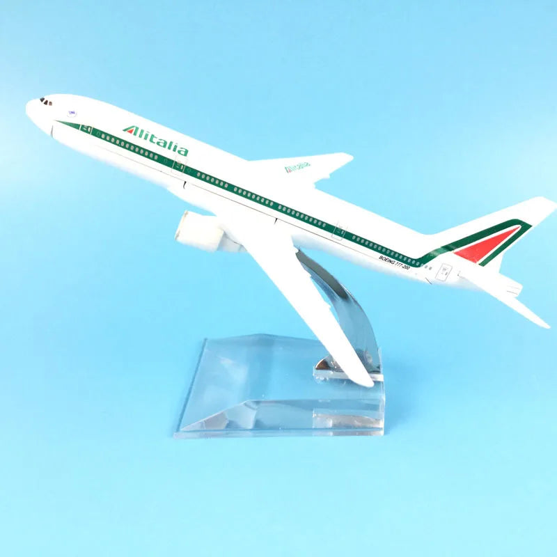 JASON TUTU 16cm  Alitalia Boeing 777  Airways Airplane Model Plane Diecast Metal 1/400 Scale Planes