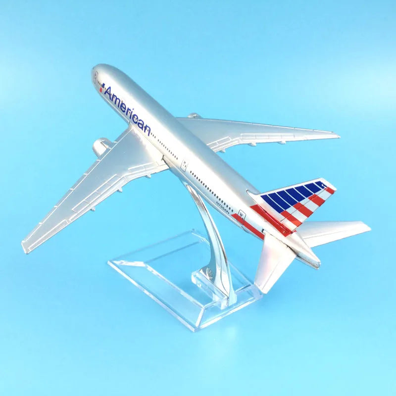 JASON TUTU 16cm  American Boeing 777 Aircraft Model Planel Airplane Diecast Metal 1/400 Scale Planes
